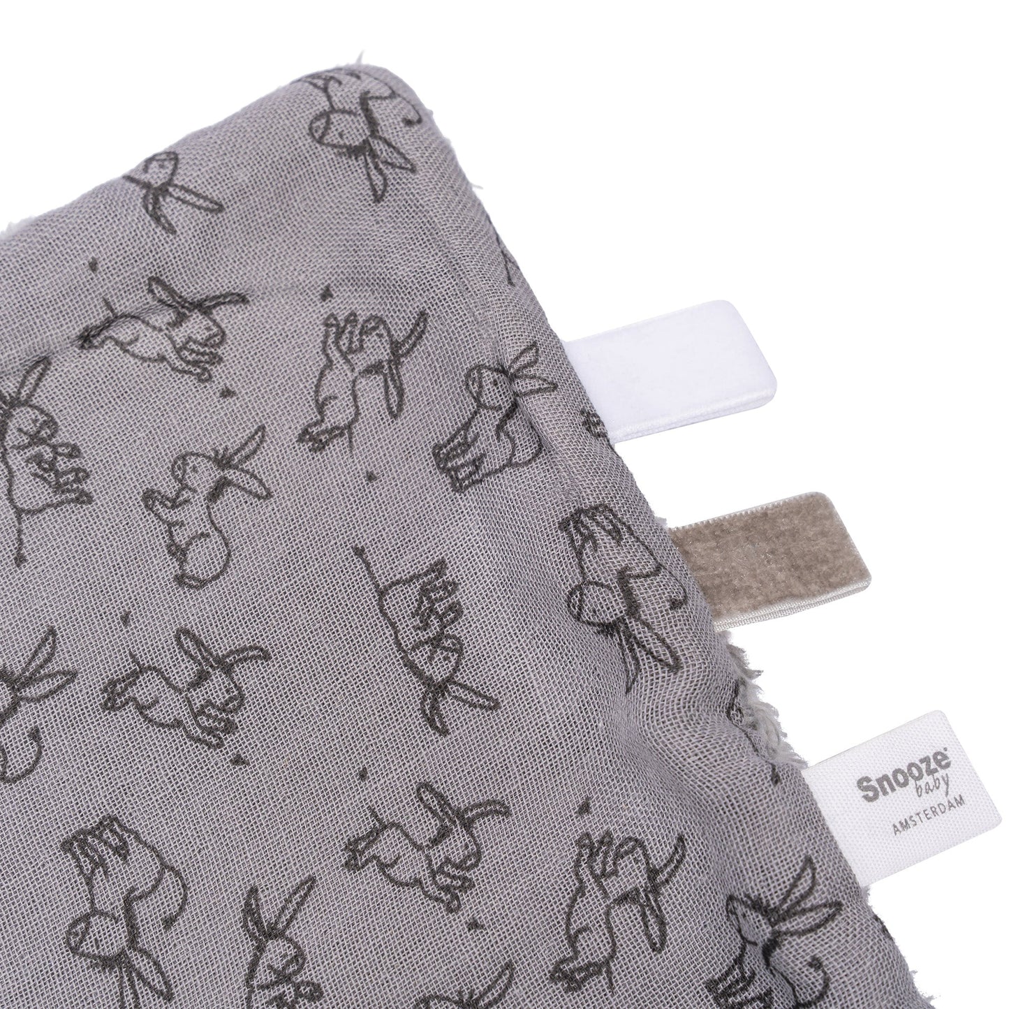 Knuffeldoekje Baby 25x25 cm Organic Cloudy Grey Grijs Cloths_Snoozebaby