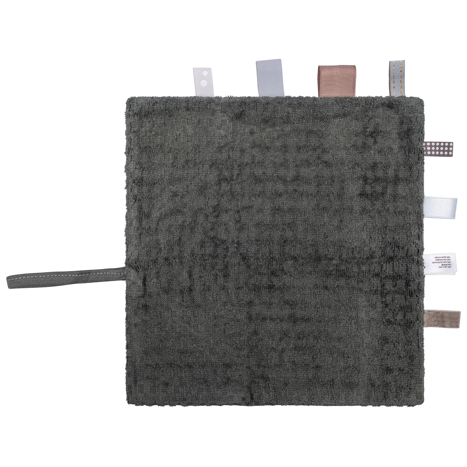 Knuffeldoekje Baby 25x25 cm Organic Dark Green Groen Cloths_Snoozebaby