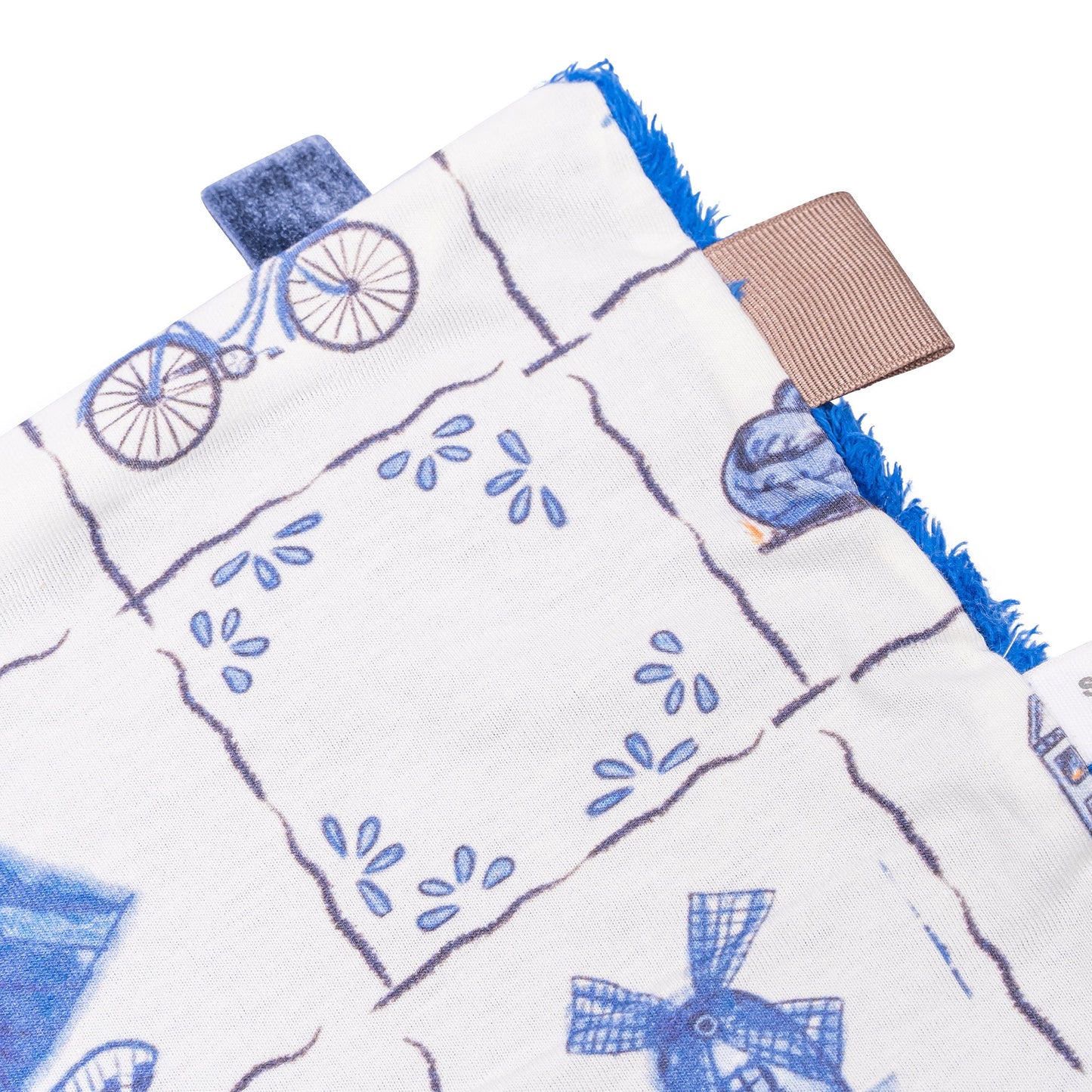 Knuffeldoekje Baby 25x25 cm Organic Delft Blue Blauw Cloths_Snoozebaby