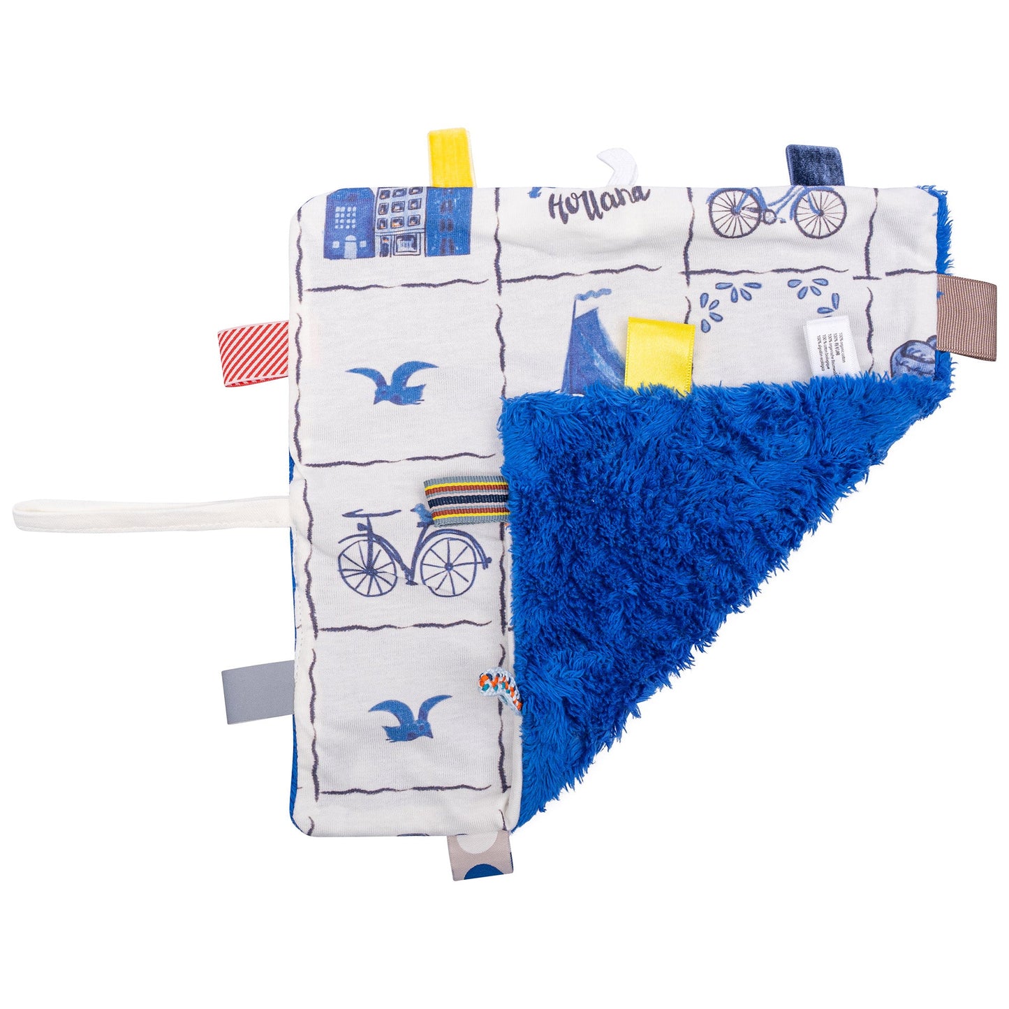 Knuffeldoekje Baby 25x25 cm Organic Delft Blue Blauw Cloths_Snoozebaby