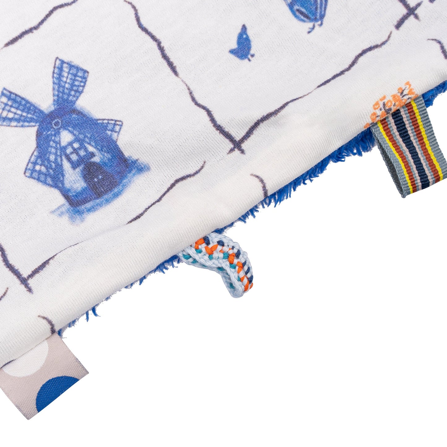 Knuffeldoekje Baby 25x25 cm Organic Delft Blue Blauw Cloths_Snoozebaby