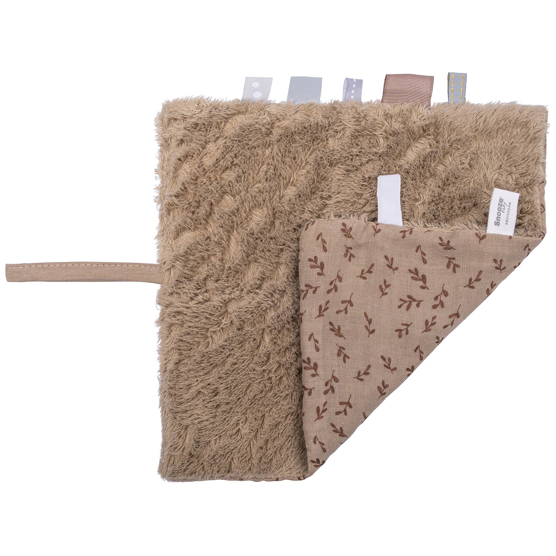 Knuffeldoekje Baby 25x25 cm Organic Hazel Brown Bruin Cloths_Snoozebaby