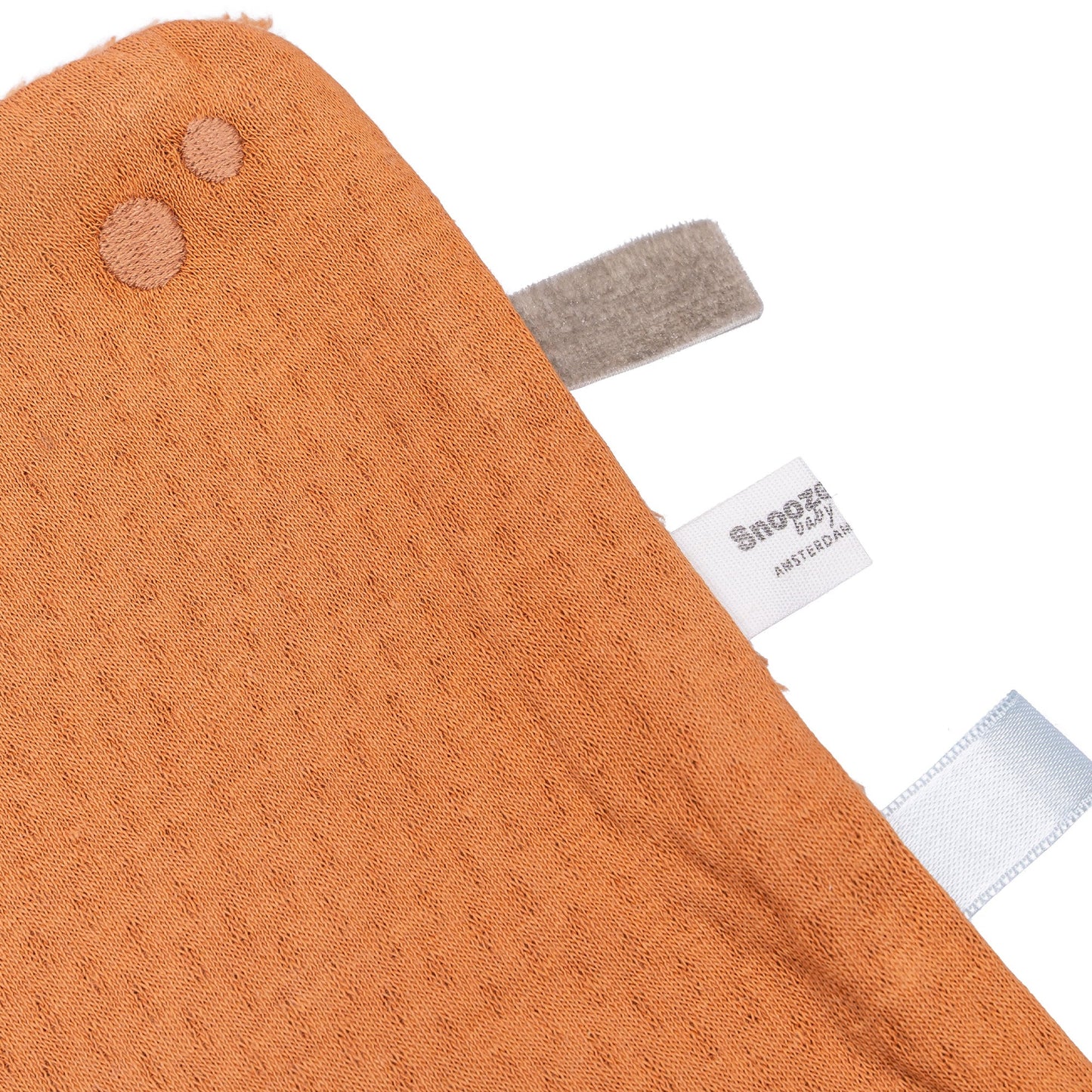Knuffeldoekje Baby 25x25 cm Organic Toffee Brown Bruin Cloths_Snoozebaby