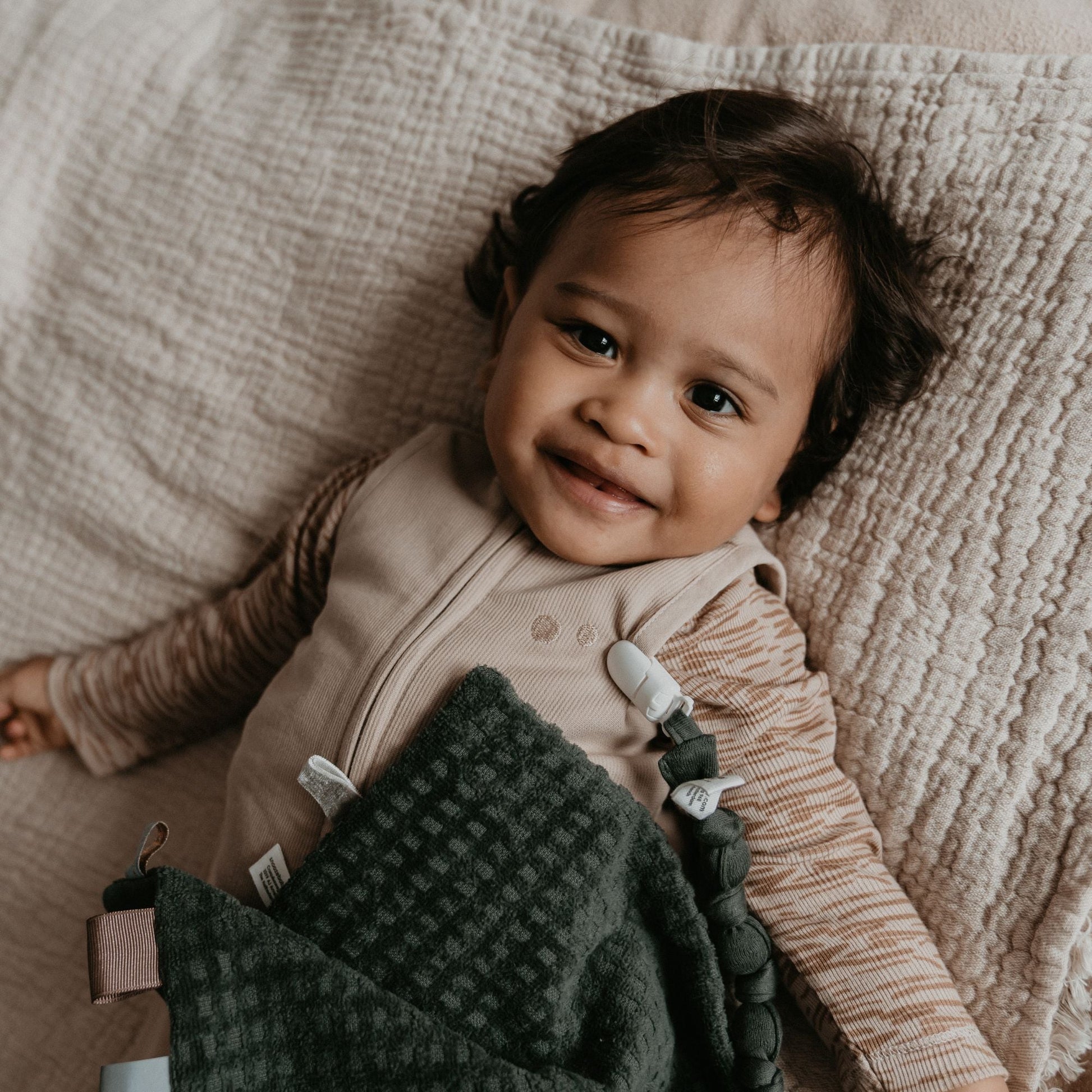 Knuffeldoekje Baby Bio Dark Green Groen Cloths_Snoozebaby