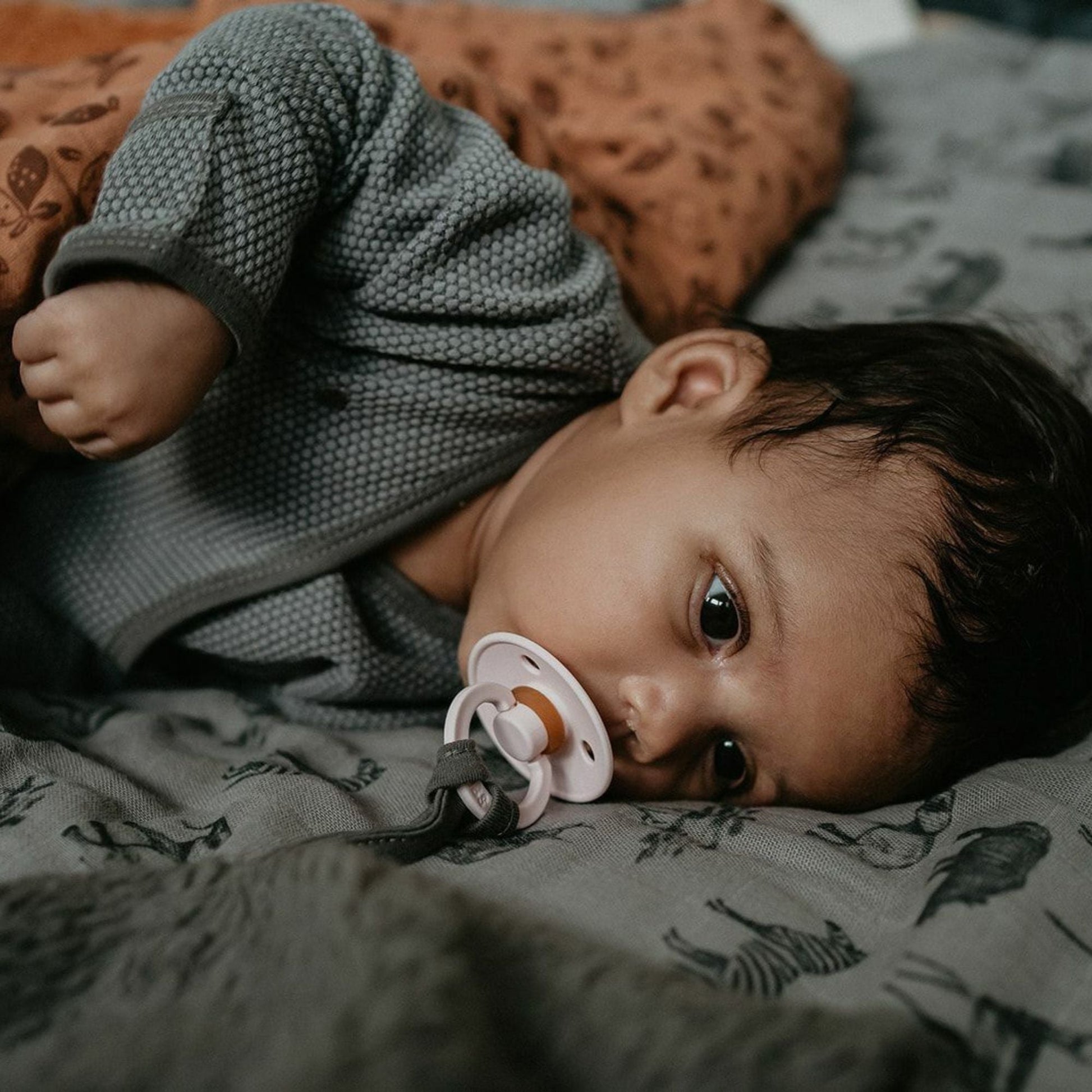 Knuffeldoekje Baby Organic Storm Grey Grijs Cloths_Snoozebaby