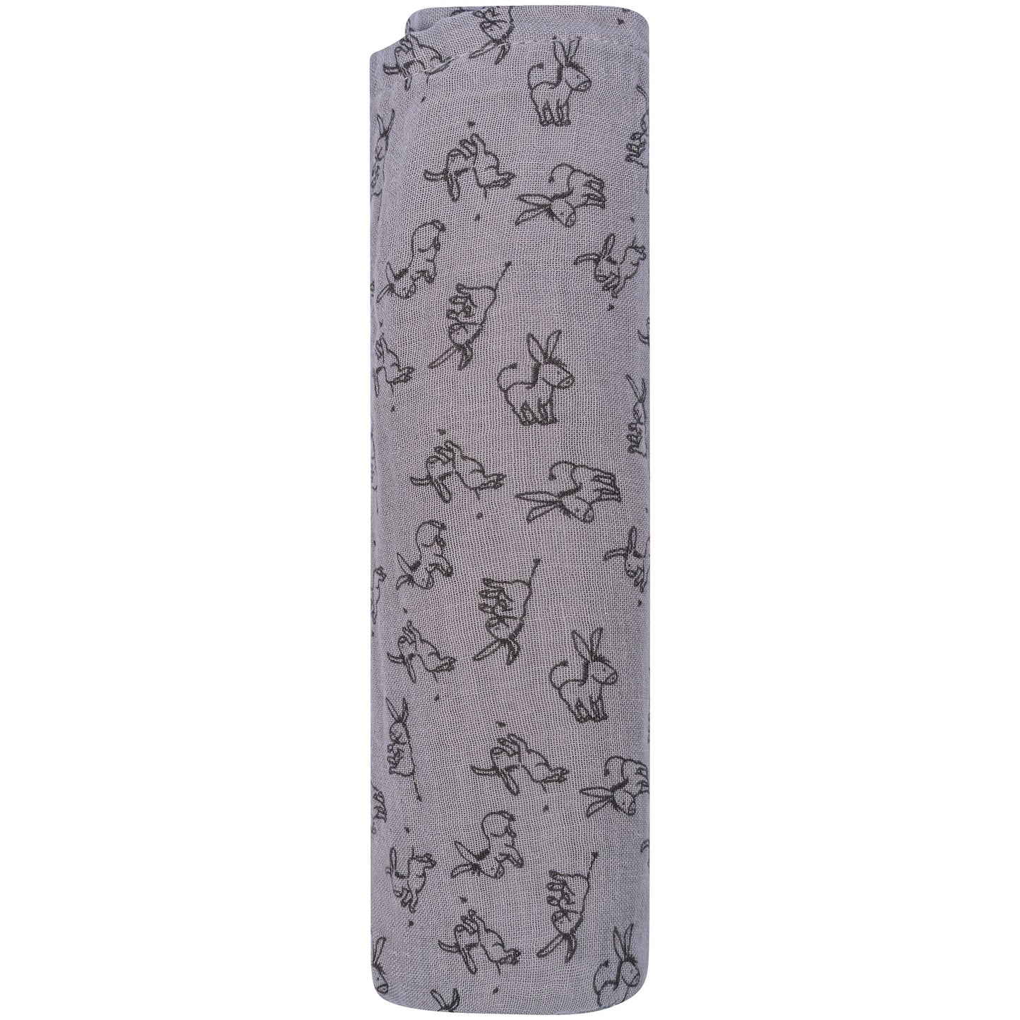 Hydrofiele doek Baby 80x80 cm Organic Cloudy Grey Grijs Doekjes_Snoozebaby