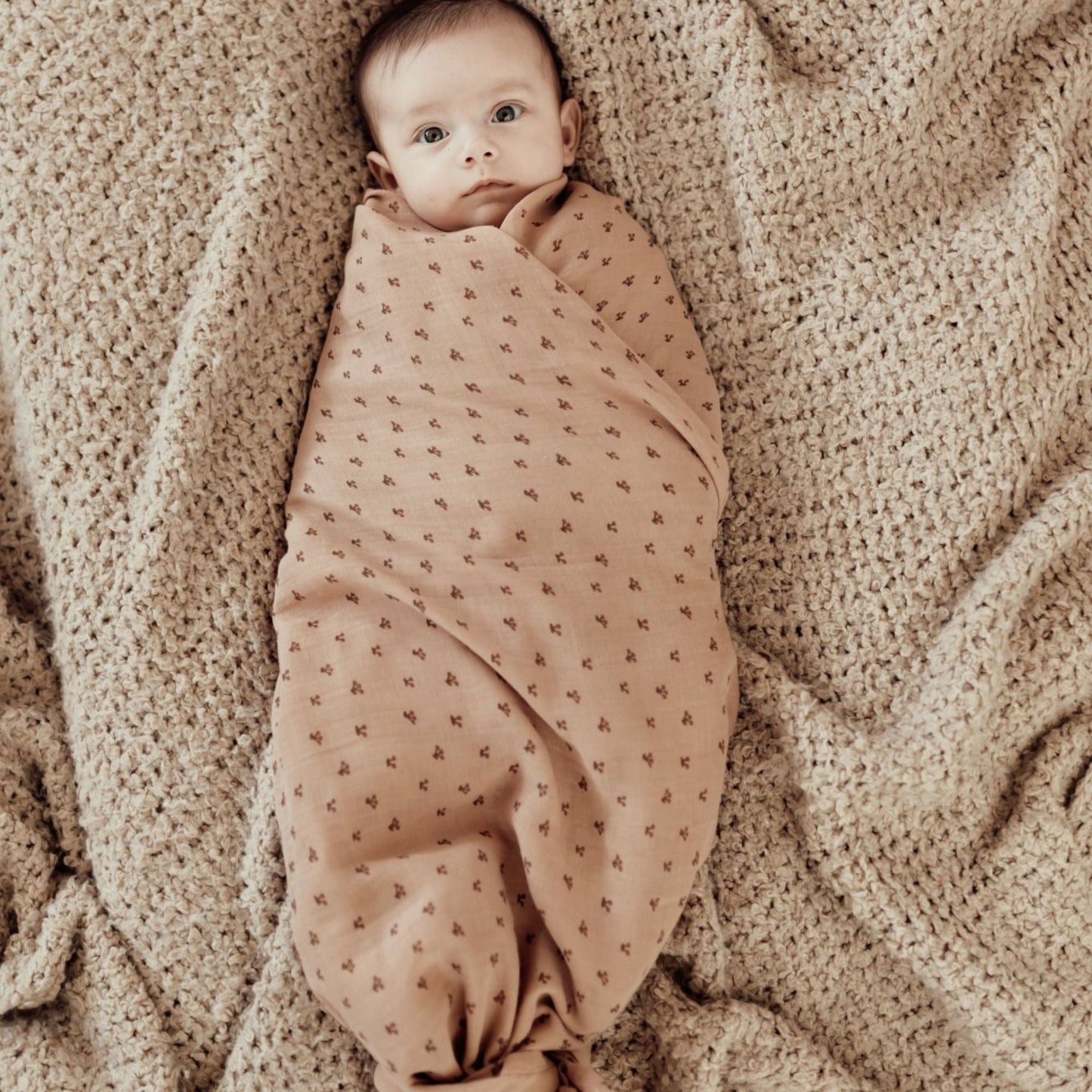 Hydrofiele doek XL Baby 120x120 cm Biologisch Cherry Pink Roze doeken_Snoozebaby