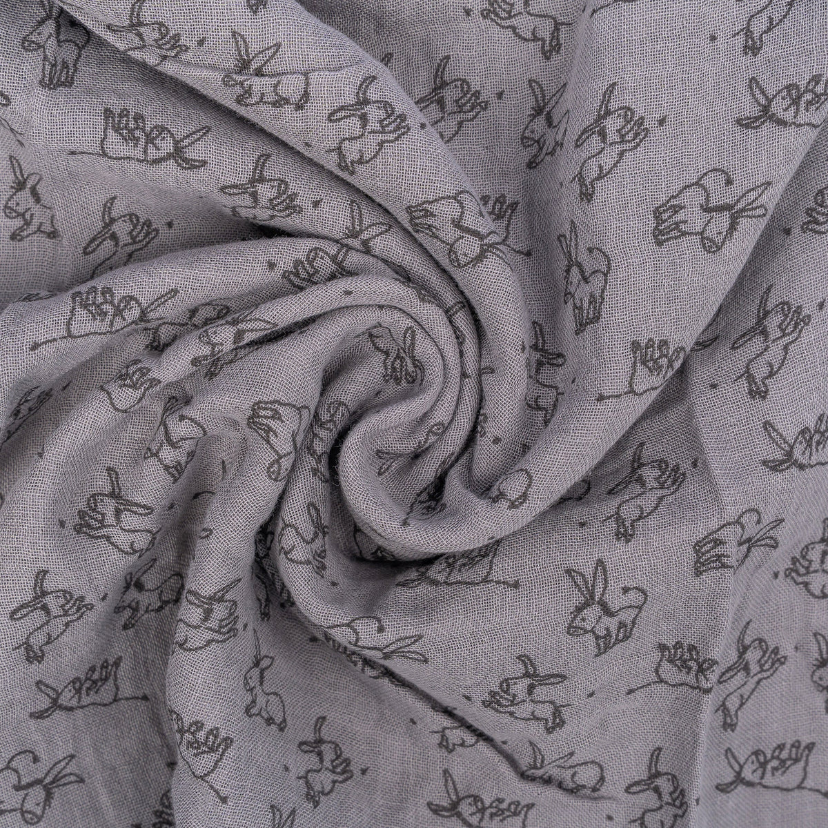 Muslin Cloth Baby 80x80 cm Organic Cloudy Grey_Muslin Cloths_Snoozebaby