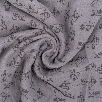 Muslin Cloth Baby 80x80 cm Organic Cloudy Grey_Muslin Cloths_Snoozebaby