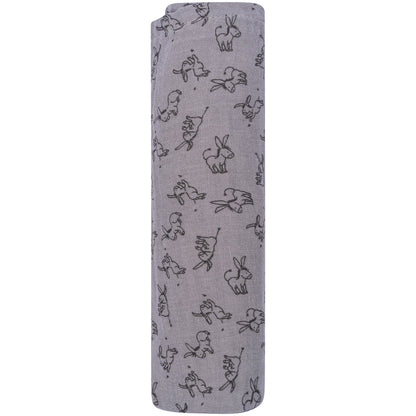 Muslin Cloth Baby 80x80 cm Organic Cloudy Grey_Muslin Cloths_Snoozebaby