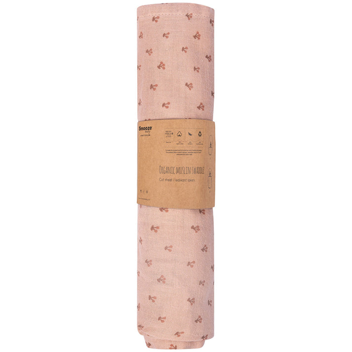 Muslin Cloth Baby 80x80 cm Organic Cherry Pink_Muslin Cloths_Snoozebaby