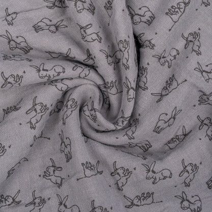 Muslin Cloth XL Baby120x120 cm Organic Cloudy Grey_Muslin Cloths_Snoozebaby
