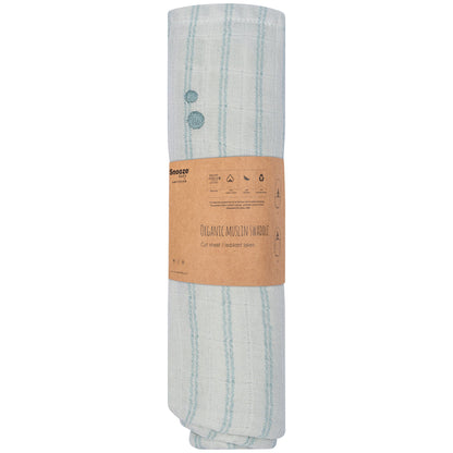 Muslin Cloth Baby 80x80 cm Organic Smokey Green_Muslin Cloths_Snoozebaby