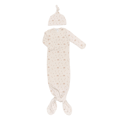 Baby Cocoon with Hat 0 - 3 months Milky Rust Rainbow_Cocoons_Snoozebaby