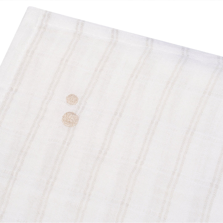 Muslin Cloth XL Baby 120x120 cm Organic Stone Beige_Muslin Cloths_Snoozebaby