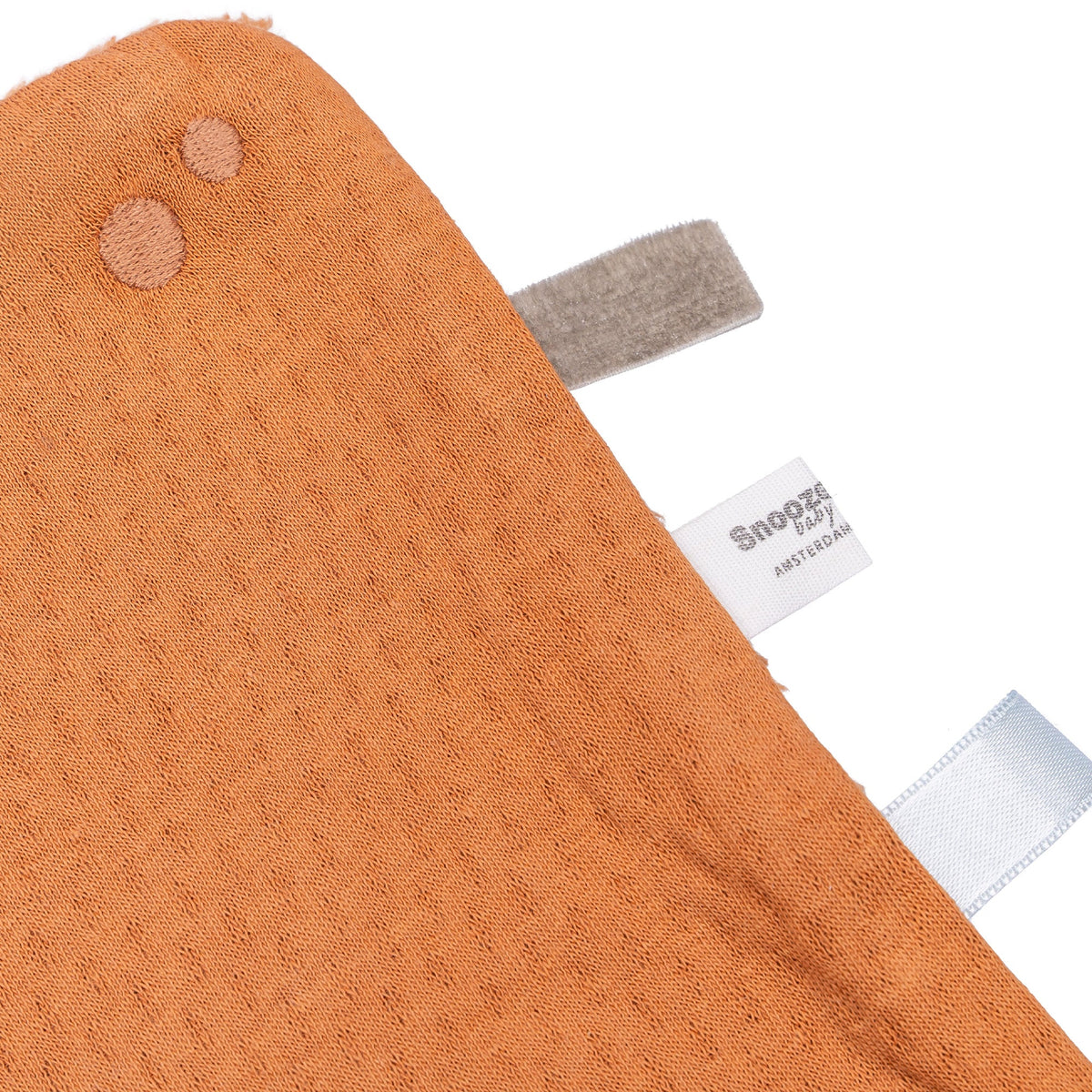 Cuddle Cloth Baby 25x25 cm Organic Toffee Brown_Cuddle Cloths_Snoozebaby