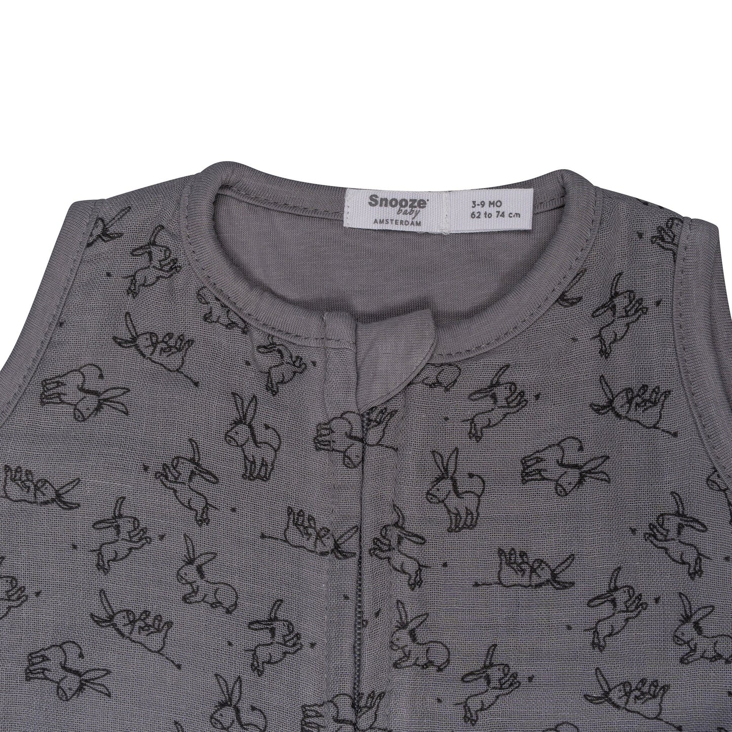Sleepsuit Baby TOG 1.0 Spring and Summer 0 - 6 Months Cloudy Grey_Sleepsuits_Snoozebaby