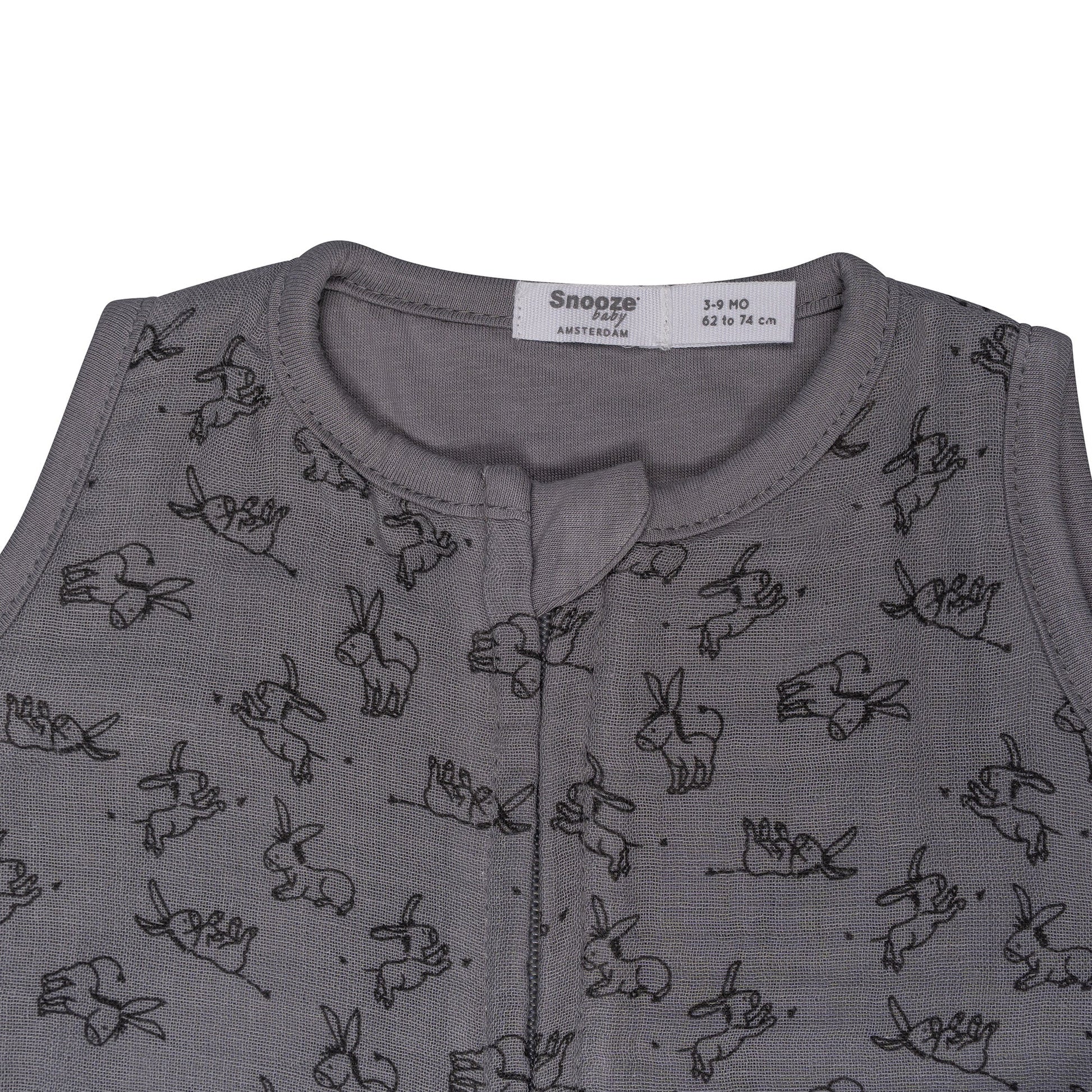 Sleepsuit Baby TOG 1.0 Spring and Summer 0 - 6 Months Cloudy Grey_Sleepsuits_Snoozebaby
