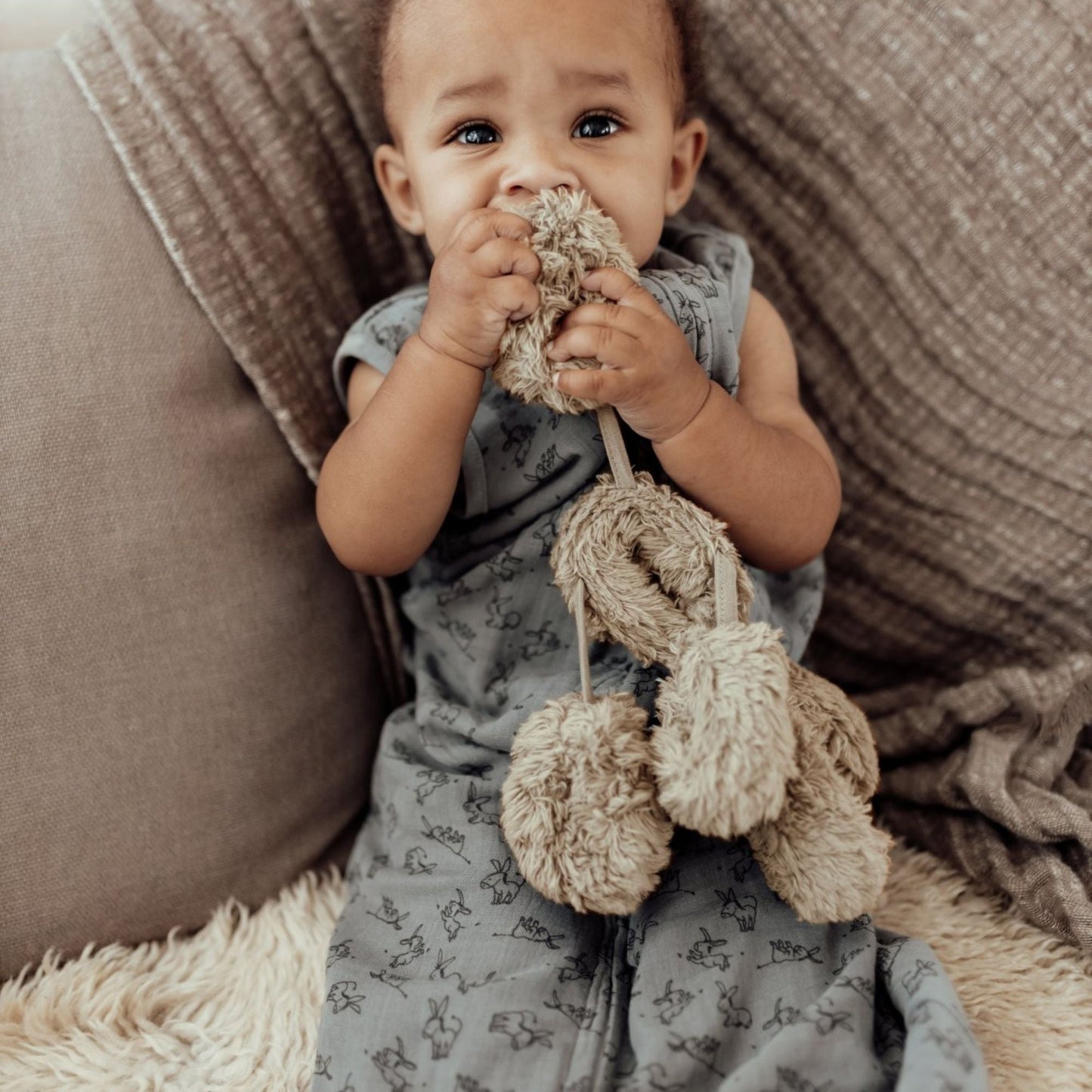 Sleepsuit Baby TOG 1.0 Spring and Summer 3 - 9 Months Cloudy Grey_Sleepsuits_Snoozebaby