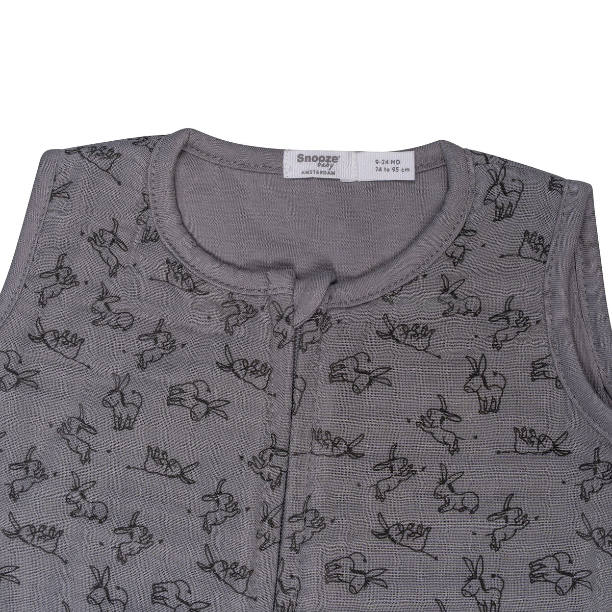 Sleepsuit Baby TOG 1.0 Spring and Summer 6 - 14 Months Cloudy Grey_Sleepsuits_Snoozebaby