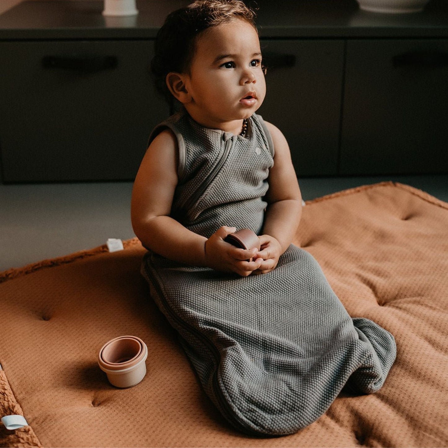 Sleepsuit Baby TOG 1.0 Spring and Summer 9 - 24 Months Storm Grey_Sleepsuits_Snoozebaby