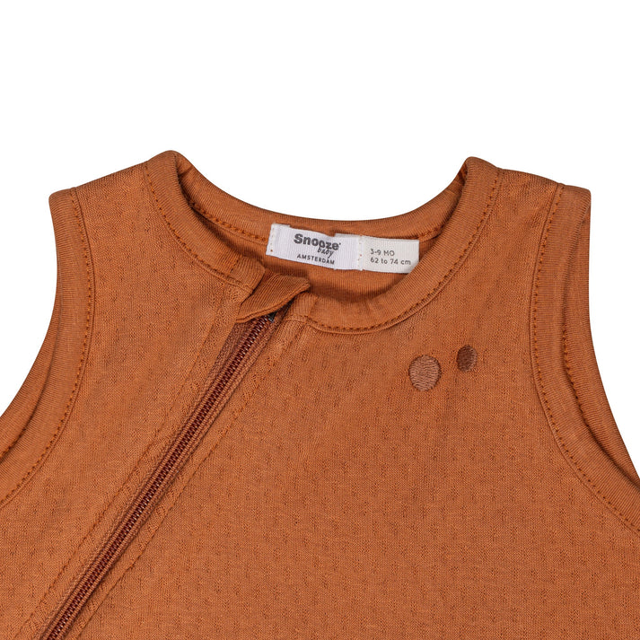 Sleepsuit Baby TOG 1.0 Spring and Summer 0 - 6 Months Toffee Brown_Sleepsuits_Snoozebaby