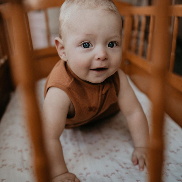Sleepsuit Baby TOG 1.0 Spring and Summer 3 - 9 Months Toffee Brown_Sleepsuits_Snoozebaby