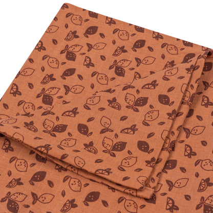 Muslin Cloth Baby 80x80 cm Organic Toffee Lemon Brown_Muslin Cloths_Snoozebaby