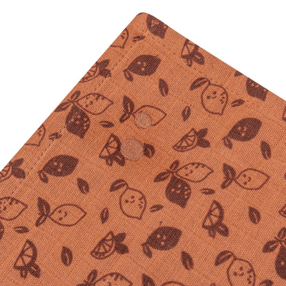 Muslin Cloth Baby 80x80 cm Organic Toffee Lemon Brown_Muslin Cloths_Snoozebaby