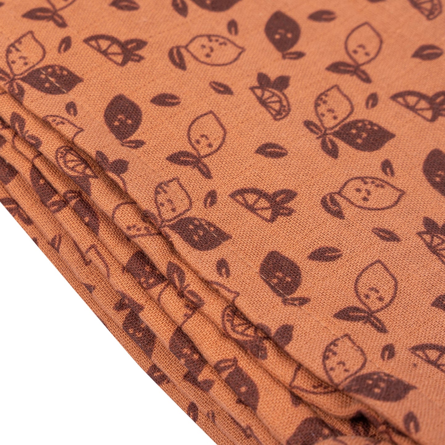 Muslin Cloth XL Baby 120x120 cm Organic Toffee Lemon Brown_Muslin Cloths_Snoozebaby