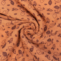 Muslin Cloth XL Baby 120x120 cm Organic Toffee Lemon Brown_Muslin Cloths_Snoozebaby