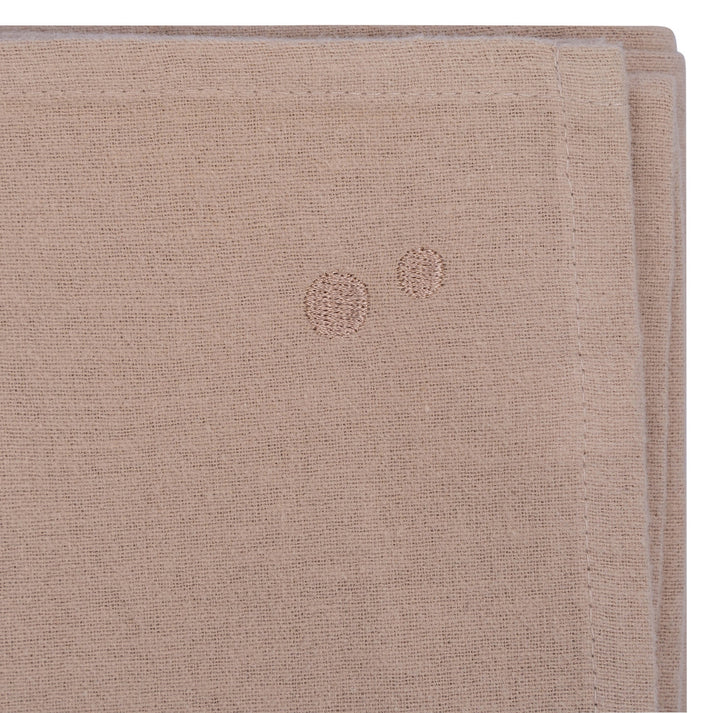 Swaddle Blanket XL Baby Flannel 120x120 cm Organic Desert Sand Brown_Swaddle Blankets_Snoozebaby