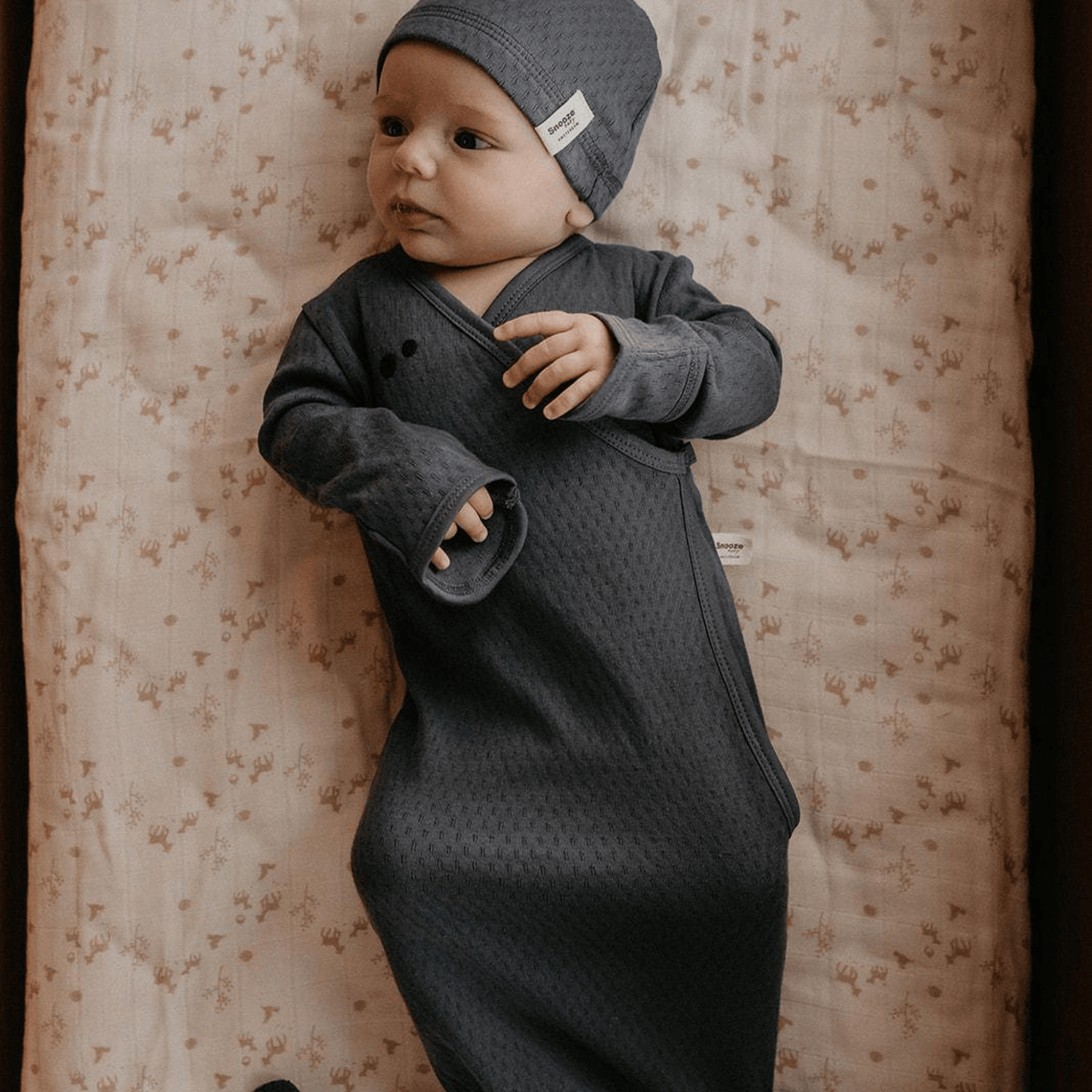 Baby Cocoon with Hat 0 - 3 months Blue Nights_Cocoons_Snoozebaby