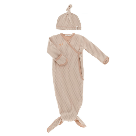 Baby Cocoon with Hat 0 - 3 months Milky Rust_Cocoons_Snoozebaby