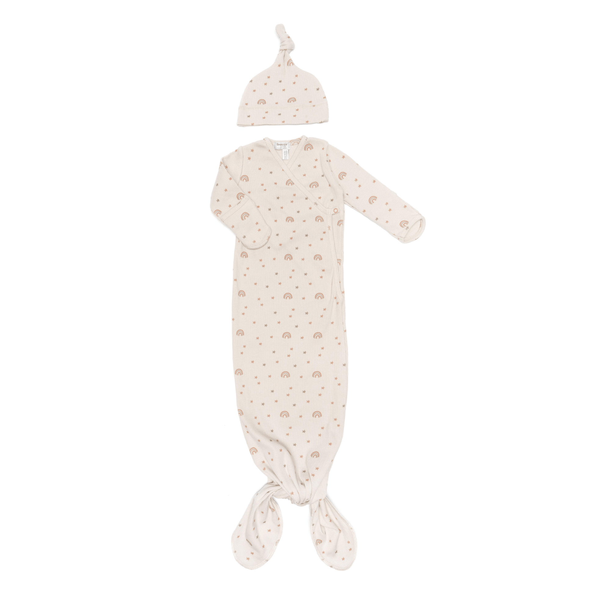 Baby Cocoon with Hat 0 - 3 months Milky Rust Rainbow_Cocoons_Snoozebaby