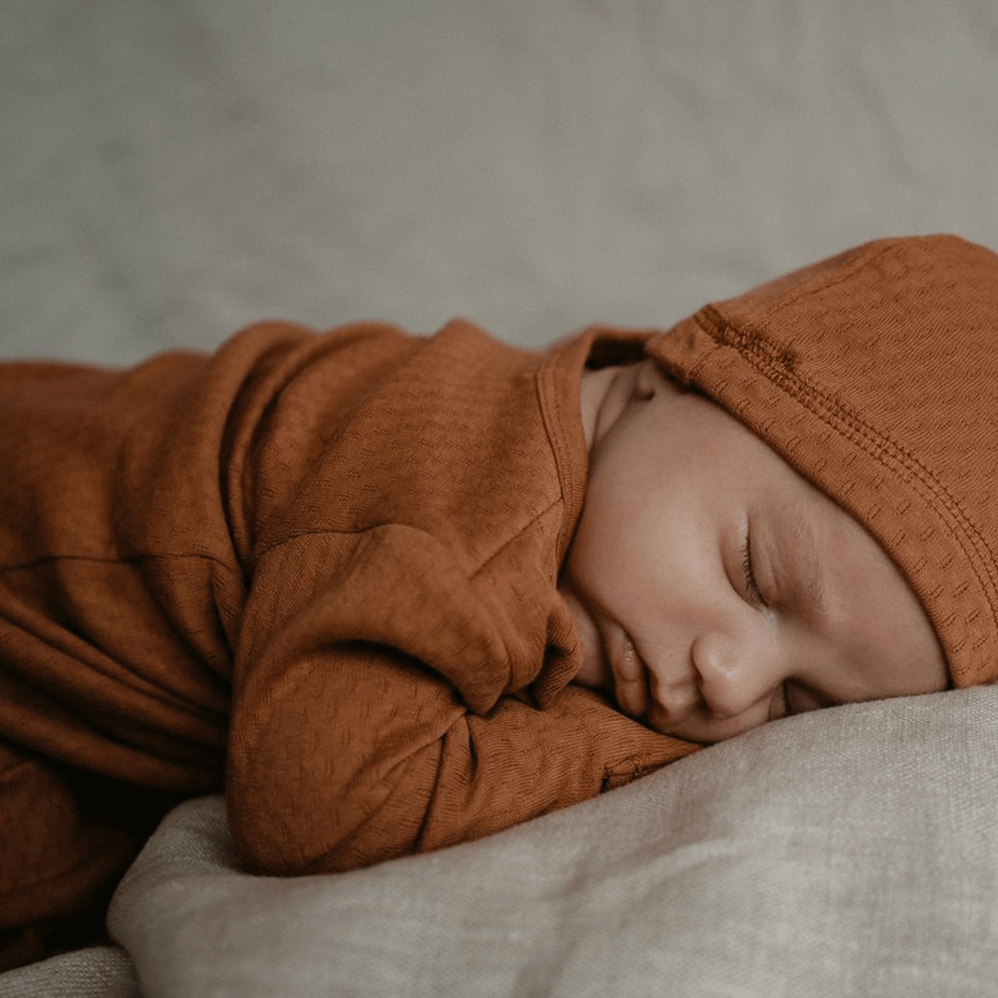 Baby Cocoon with Hat 0 - 3 months Toffee Brown_Cocoons_Snoozebaby