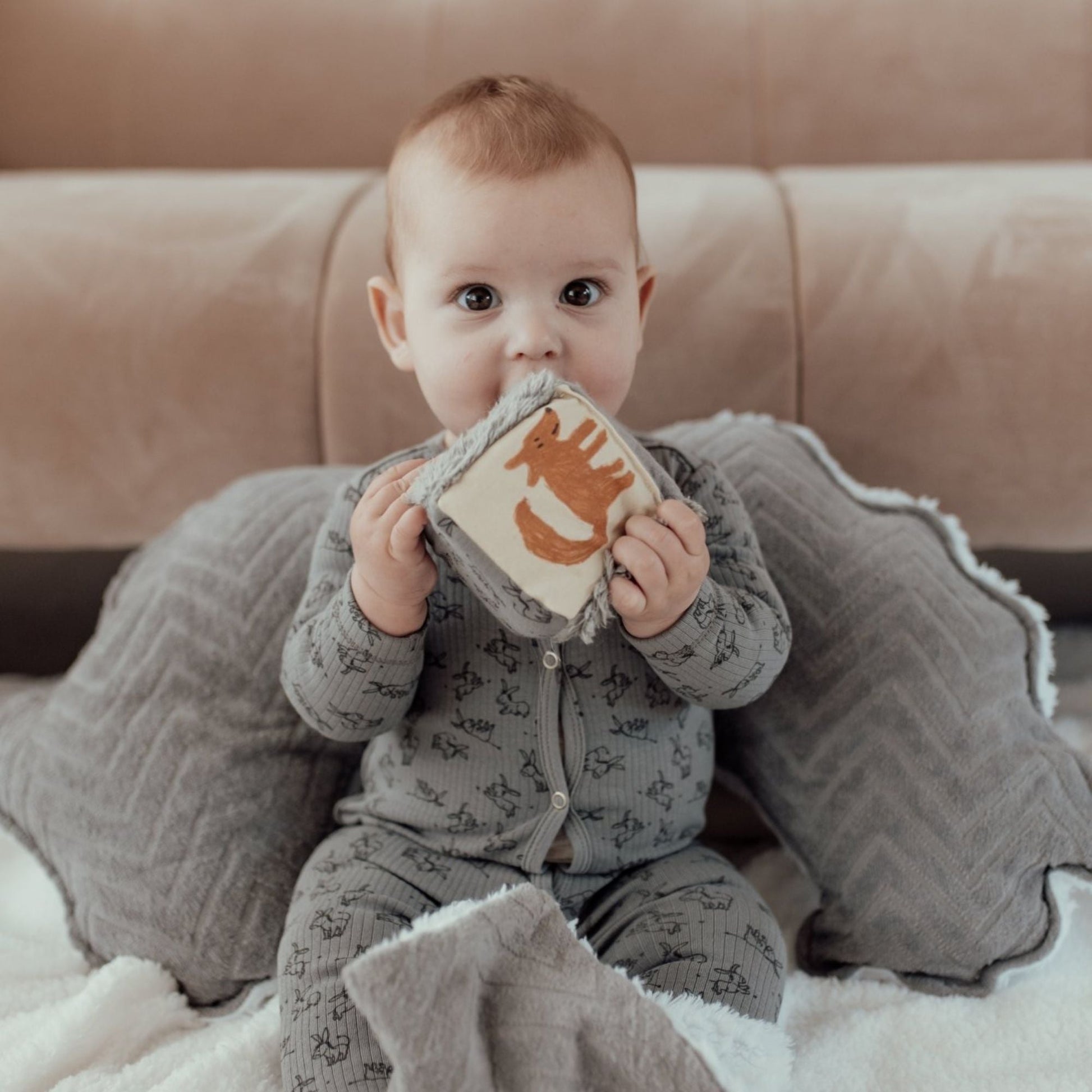 Feeding Pillow Baby Cloudy Grey_Feeding Pillows_Snoozebaby