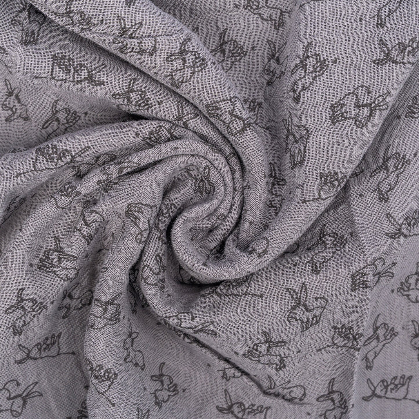 Muslin Cloth Baby 80x80 cm Organic Cloudy Grey_Muslin Cloths_Snoozebaby