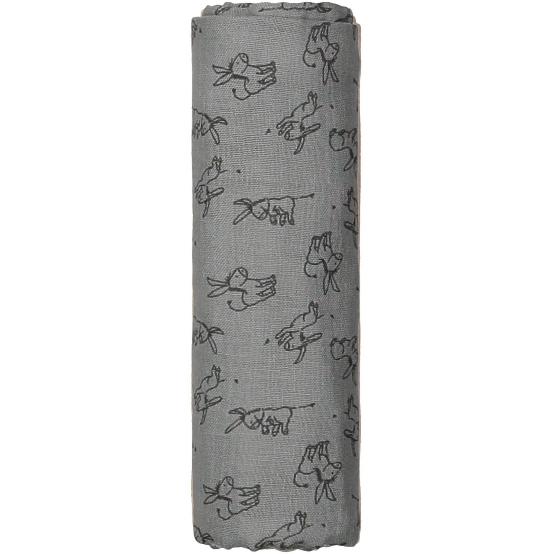 Muslin Cloth Baby 80x80 cm Organic Cloudy Grey_Muslin Cloths_Snoozebaby