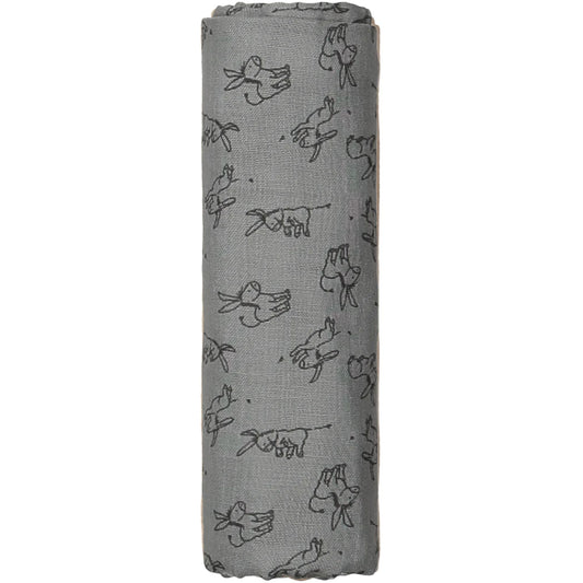 Muslin Cloth Baby 80x80 cm Organic Cloudy Grey_Muslin Cloths_Snoozebaby