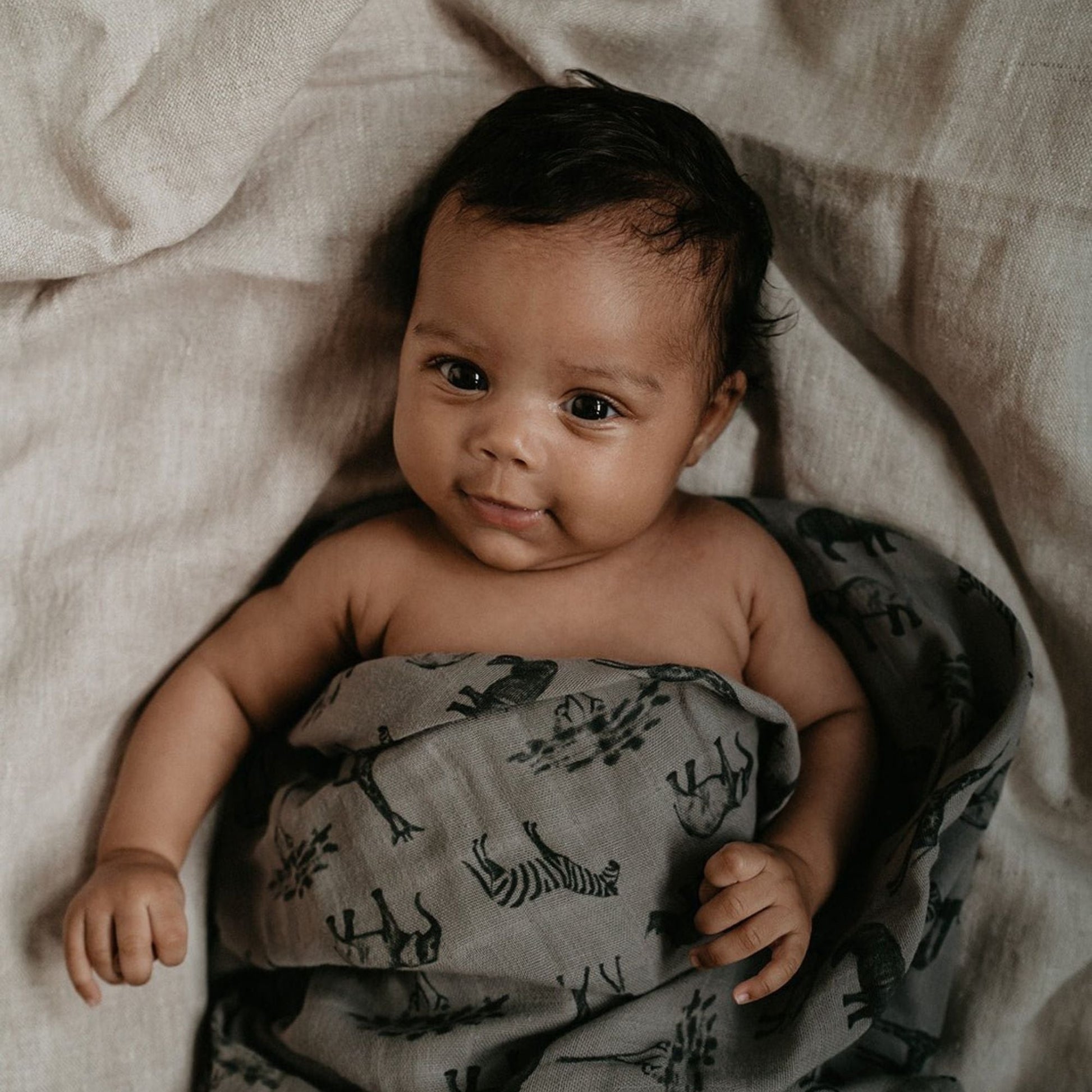 Muslin Cloth Baby 80x80 cm Organic Storm Grey_Muslin Cloths_Snoozebaby