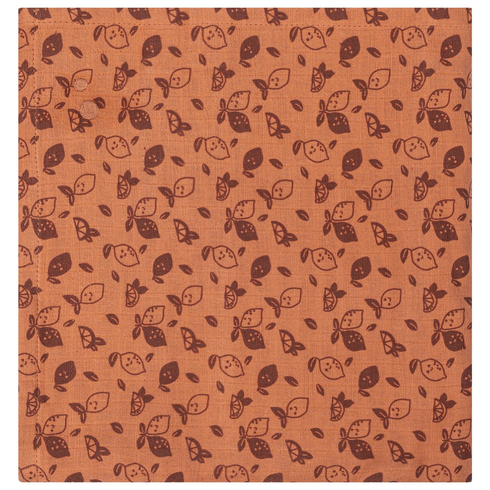 Muslin Cloth Baby 80x80 cm Organic Toffee Lemon Brown_Muslin Cloths_Snoozebaby