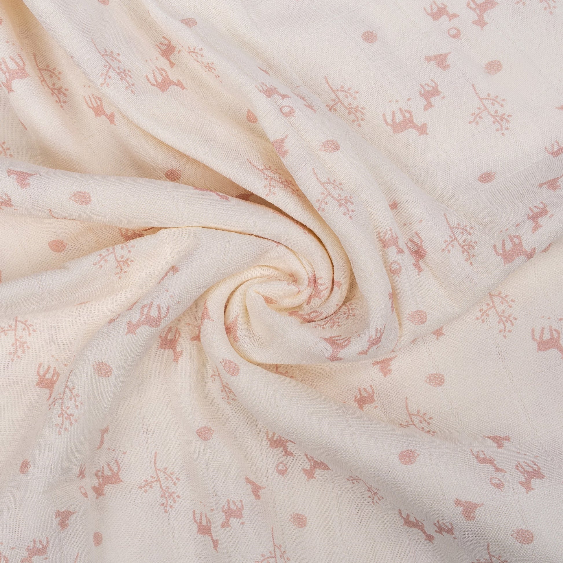 Muslin Cloth XL Baby 120x120 cm Organic Blush Springtime White_Muslin Cloths_Snoozebaby