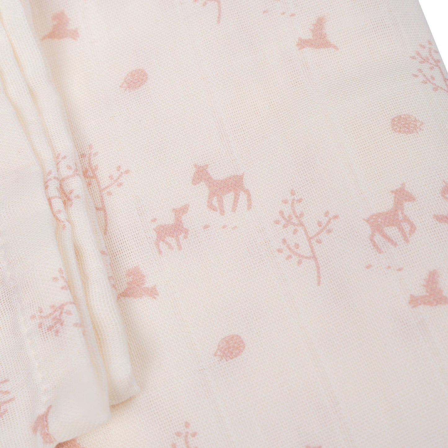 Muslin Cloth XL Baby 120x120 cm Organic Blush Springtime White_Muslin Cloths_Snoozebaby