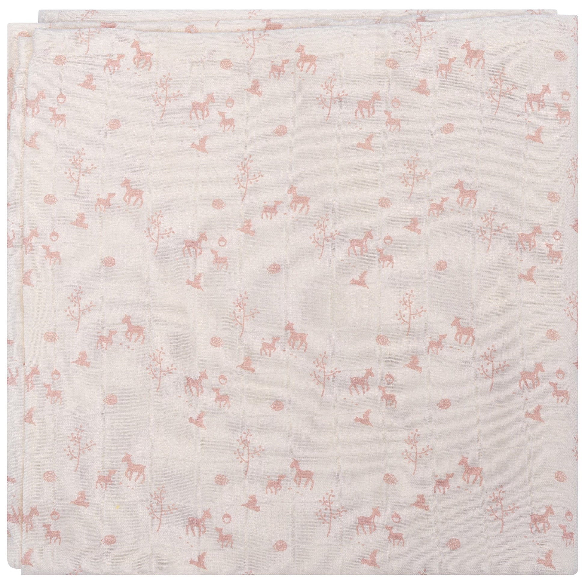 Muslin Cloth XL Baby 120x120 cm Organic Blush Springtime White_Muslin Cloths_Snoozebaby