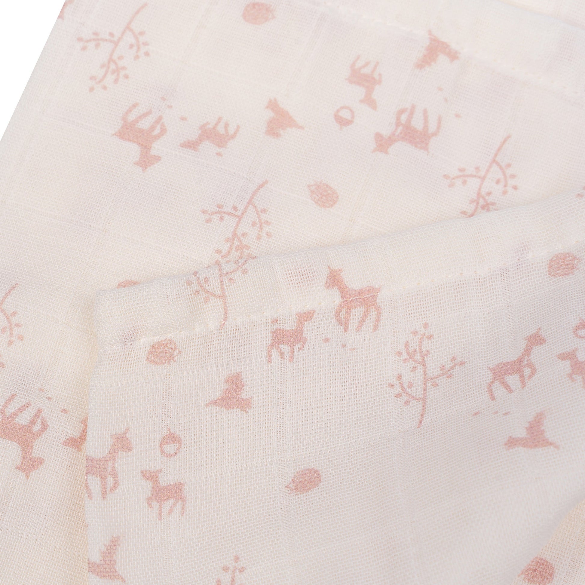 Muslin Cloth XL Baby 120x120 cm Organic Blush Springtime White_Muslin Cloths_Snoozebaby