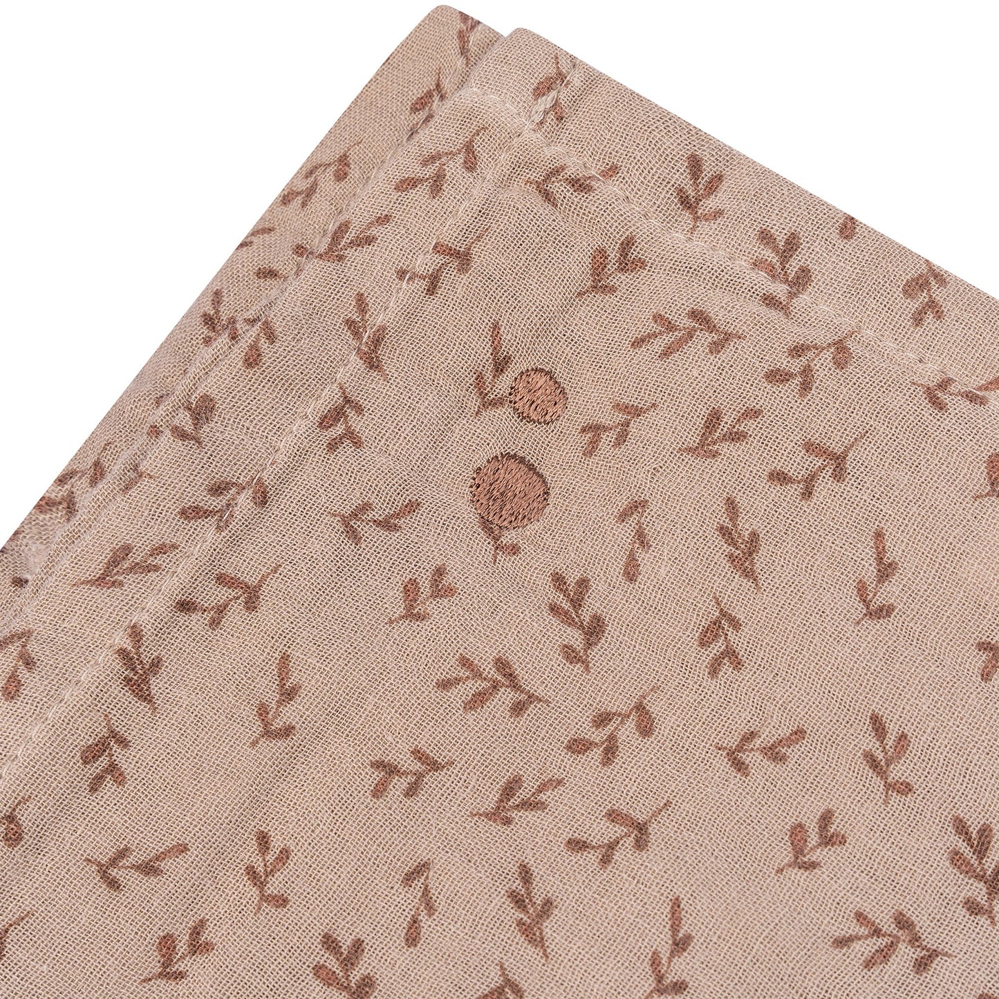 Muslin Cloth XL Baby 120x120 cm Organic Hazel Brown_Muslin Cloths_Snoozebaby