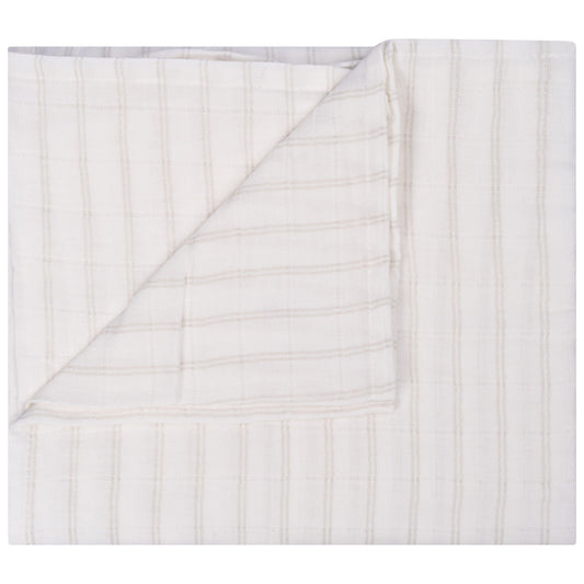 Muslin Cloth XL Baby 120x120 cm Organic Stone Beige_Muslin Cloths_Snoozebaby