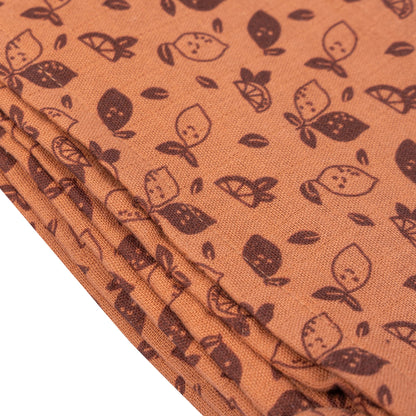 Muslin Cloth XL Baby 120x120 cm Organic Toffee Lemon Brown_Muslin Cloths_Snoozebaby