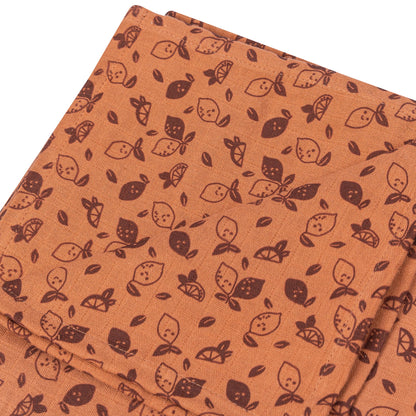 Muslin Cloth XL Baby 120x120 cm Organic Toffee Lemon Brown_Muslin Cloths_Snoozebaby